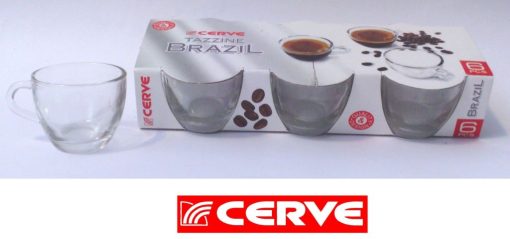 Tazzine Caffe' Vetro Conf.6 Pz. Brazil Trasp.-8001691524747