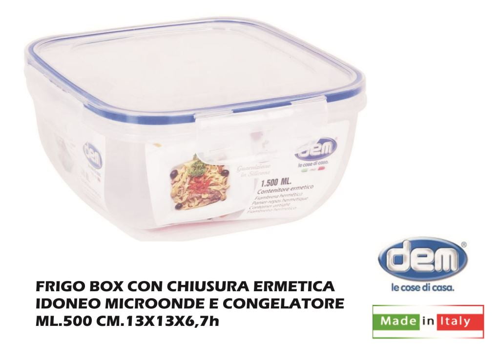 Contenitore ermetico frigo quadro 4 lt