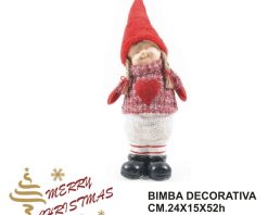 Bimba Decorativa In Rosso In Piedi Cm.24X15X52H-8034052629904