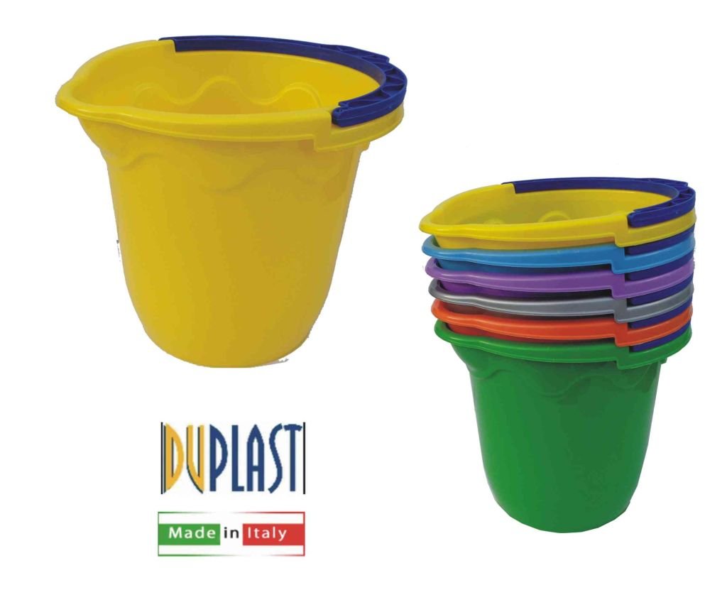 STEFANPLAST SECCHIO 10 LITRI IN PLASTICA RESISTENTE CON MANICO