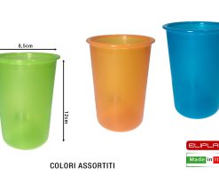 Bicchiere Portaspazzolini Fluo 3 Colori-8006383259389