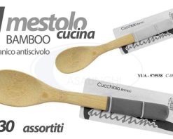 Cucchiaio Bamboo Con Manico Silicone Cm.30-8025569575938