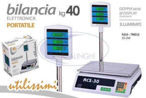 Bilancia Metallo Kg.40 Elettronica-8025569750212