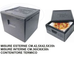 Contenitore Polibox Pizzabox Ppe Nero Cm.42