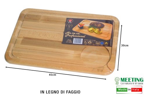 Steak Legno Massello Faggio C/Piedini Antiscivolo-8020900005006