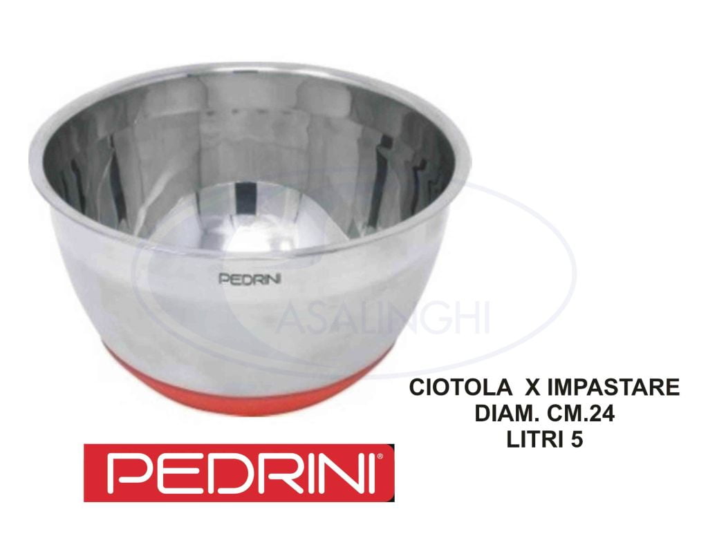 Utensili cucina: Ciottola acciaio inox antiscivolo 24