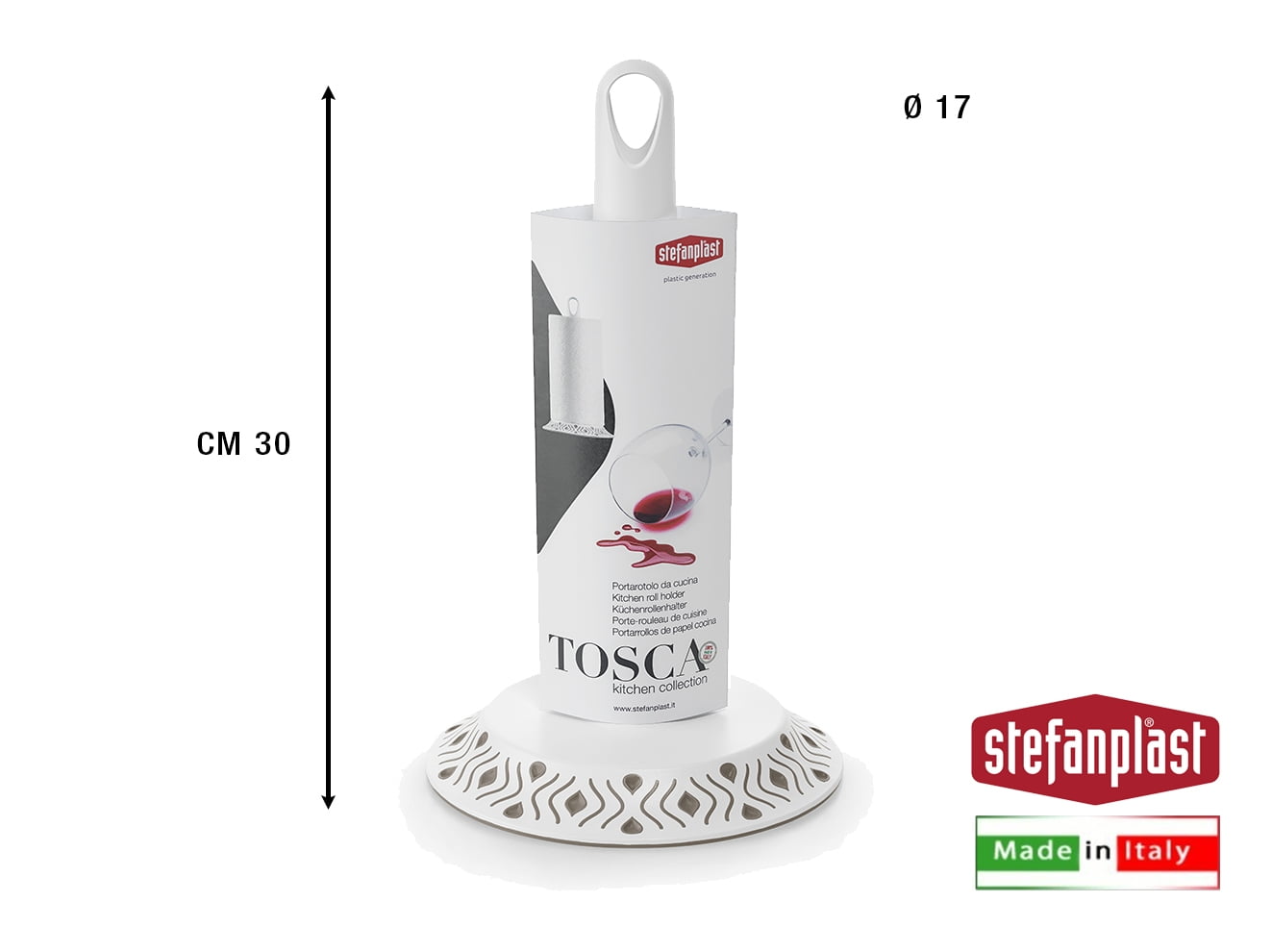 Stefanplast - Portarotolo da cucina Tosca