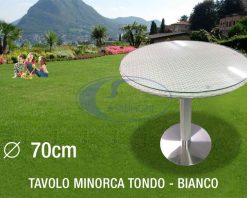 Tavolo Minorca Tondo Cm.70 Bianco-