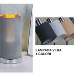 Lampada Da Tavolo Metallo+Tessuto Cm.12X24H 4 Colo-8021785562721