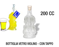 Bottiglia Vetro Violino Cc.200 Con Tappo-8057018590957