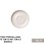Piattino Porcellana Caffe' Cm.12 Int. Cm.4
