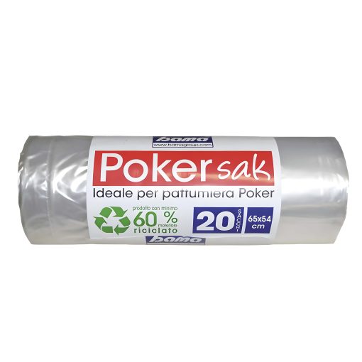 SACCHETTO IMMONDIZIA POKER SAC CM.54X65 LT.20 UMIDO INDIFFERENZIATO - Big  House Shop