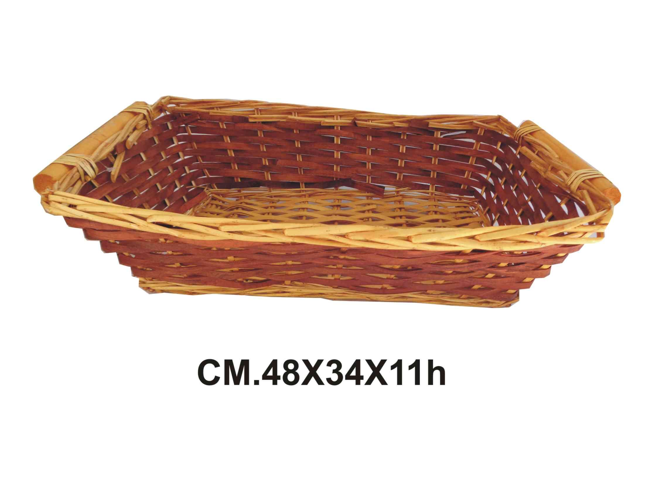 CESTA VIMINI CNT149 RETT.RE CM.48X34X11h - Big House Shop