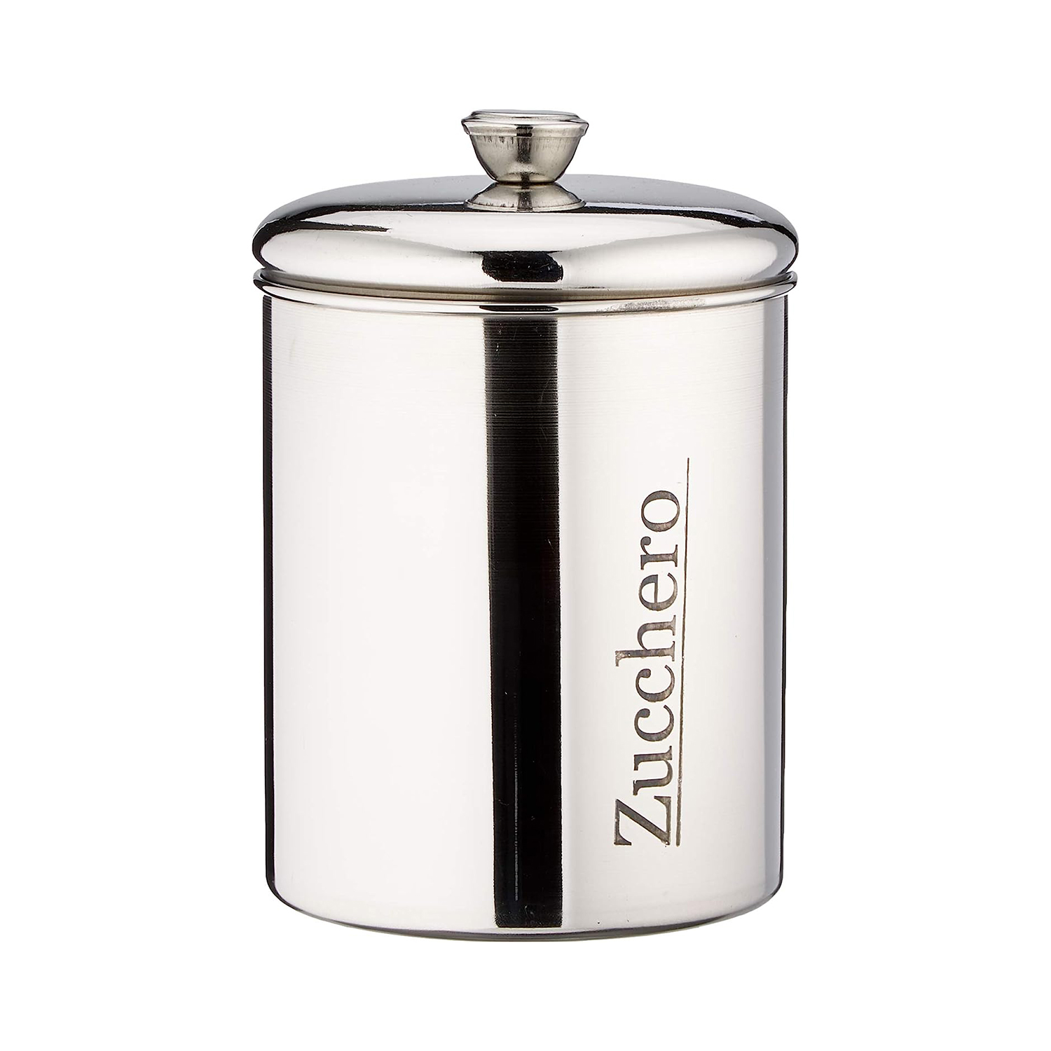 BARATTOLO ZUCCHERO IN ACCIAIO INOX DIAMETRO CM.11X12H CAPACITA' 100CL - Big  House Shop