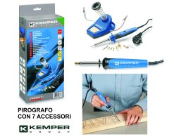 Kit Pirografo Professionale Con 7 Accessori-8008004093617