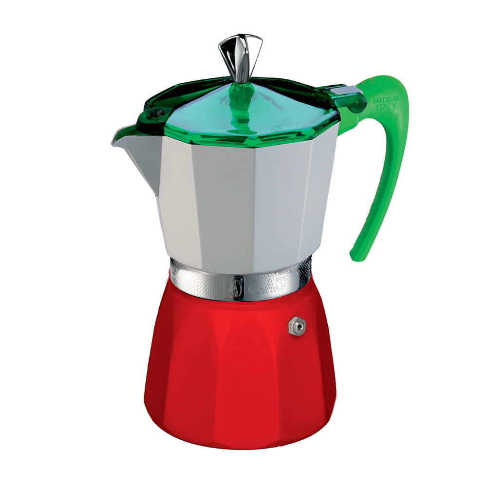 CAFFETTIERA MOKA 3 TAZZE ORIGINALE BIALETTI MADE IN ITALY COLORE ROSSO