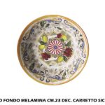Piatto Melamina Fondo Cm.23 Carretto Siciliano-8055684930305