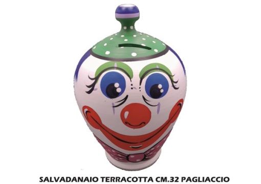 Salvadanaio Terracotta Cm.32 Pagliaccio-8056364867096