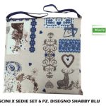 Cuscini X Sedie Set 6 Pz. Shabby Blu-8388777098850