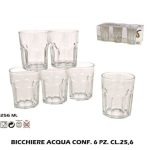 Bicchiere Acqua Conf. 6 Pz. Cl.25