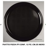 Piatto Pizza Pp Conf. 12 Pz. Cm.35 Nero-8024854081697