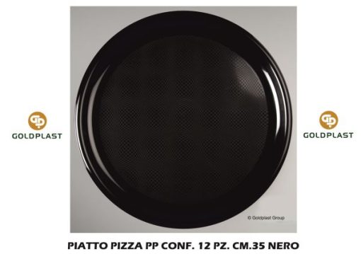 Piatto Pizza Pp Conf. 12 Pz. Cm.35 Nero-8024854081697