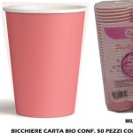 Bicchiere Carta Acqua Bio Ml.180 Set 50 Pz. Rosa-8052789891371