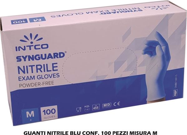 Guanti Nitrile Blu Misura Large 100 pz. Real