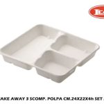 Box Take Away 3 Scomp. Polpa Cm.24X22X4H Set 25 Pz.-8024112020543