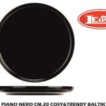 Piatto Piano Nero Cm.20 Cosy&Trendy Baltik Black-5400586498775