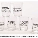 Bicchierini Liquore Cl.12 Cf.6Pz. Con Scritte-8034052709422