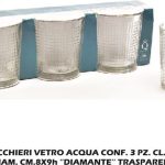 Bicchiere Acqua Cf.3Pz. Cl.26