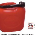 Tanica Plastica Benzina Con Boccaglio Lt.10 Npa-8010710001350
