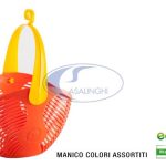 Cestino Plastica Ovale Con Manico Arancio Cm.25X15X19H-8032532529058