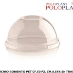 Coperchio Bombato Pet Cf.50 Pz. Cm.8