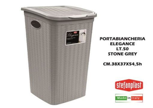 Portabiancheria Elegance Lt.50 Stone Grey-