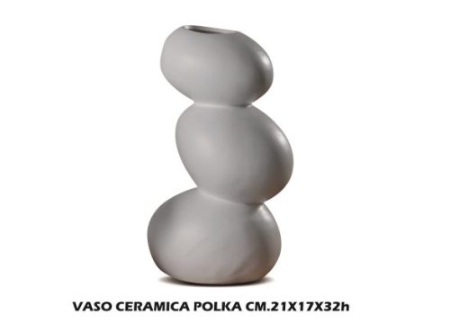 Vaso Ceramica Polka Cm.21X17X32H-8021785604148