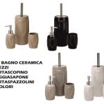 Set Bagno Ceramica Set 3 Pz. 4 Colori-8021785723214
