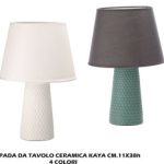 Lampada Ceramica Kaya Cm.11X38H 4 Colori-8021785760042