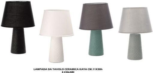 Lampada Ceramica Kaya Cm.11X38H 4 Colori-8021785760042
