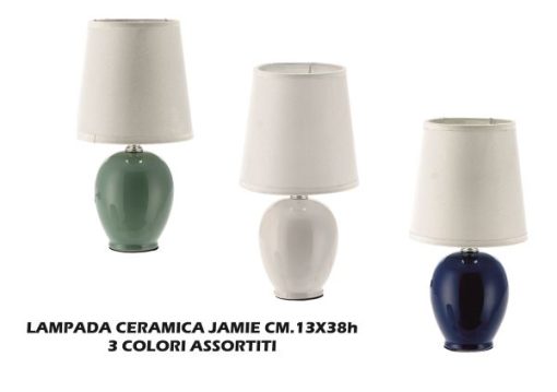 Lampada Ceramica Jaime Cm.13X38H 3 Col. Ass.-8021785760127
