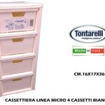 Cassettiera Linea Micro 4 Cassetti Panna-8009404244043