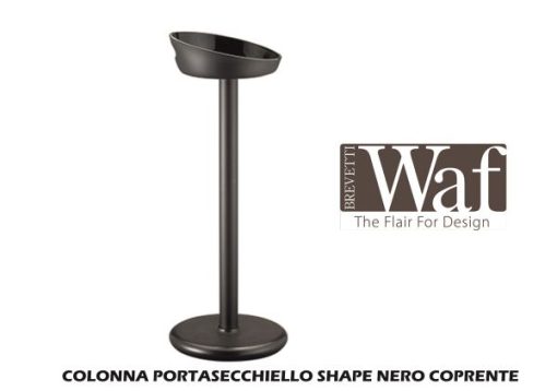 Colonna Portasecchiello Shape Nero Coprente-8005778003118
