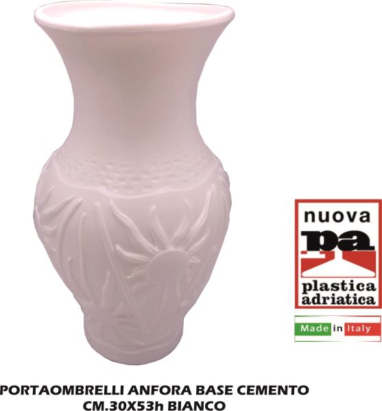 Portaombrelli Anfora Cm.30X53H Bianco-8010710001954