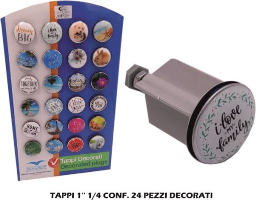 Tappi 1'' 1/4 Conf. 24 Pezzi Decorati-8050054380346