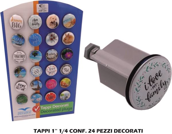 Tappi 1” 1/4 Conf. 24 Pezzi Decorati-8050054380346
