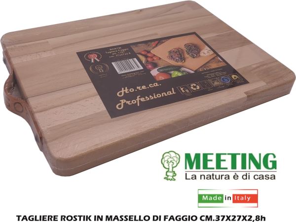 Tagliere Rostik In Massello Di Faggio Cm.37X27 - Big House Shop