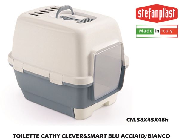 Toilette Cathy Clever&Smart Blu Acciaio/Bianco-8003507987081