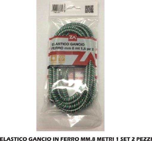 Elastico Gancio Ferro Mm.8 Mt.1 Set 2 Pz.-8056095633595
