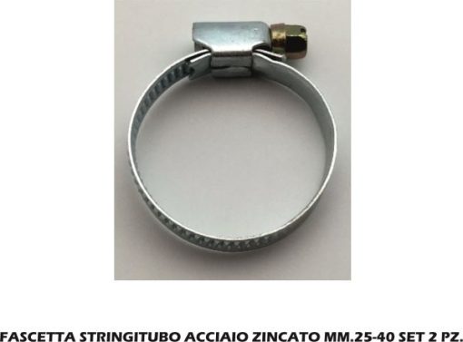 Fascetta Stringitubo Acciaio Zincato Mm.25-40 Set 2 Pz.-8053306680041